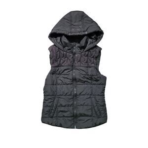 Aéropostale Puffer Jacket Women’s M Black Knit Top / Polyester Filled